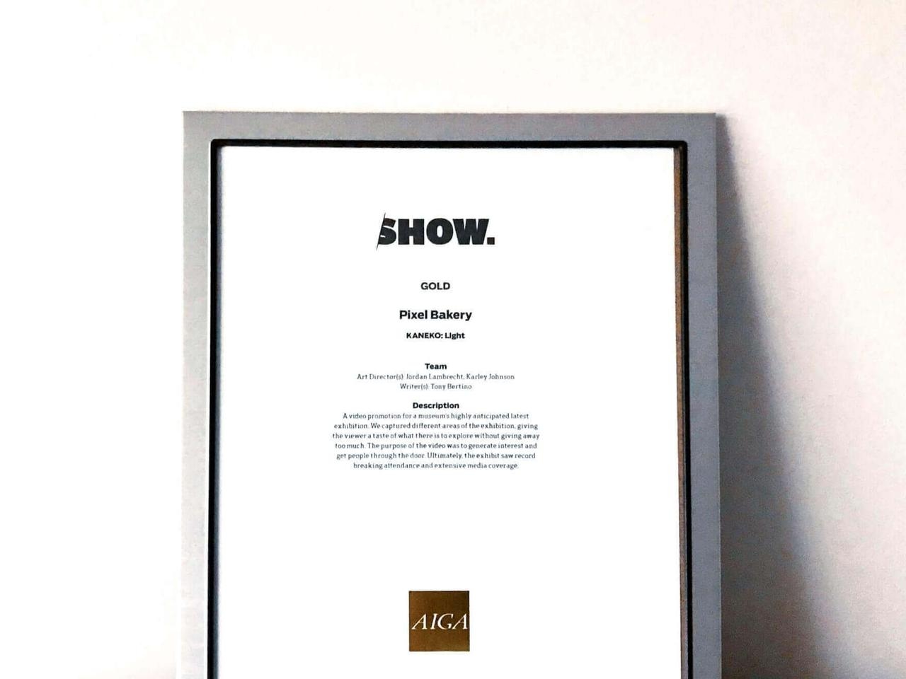 PB wins Gold at AIGA SHOW for the second year in a row, by Tony Bertino