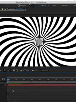 cover photo for After Effects Tutorial: Rotating Spiral Illusion