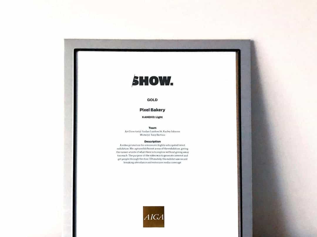 PB wins Gold at AIGA SHOW for the second year in a row, by Tony Bertino