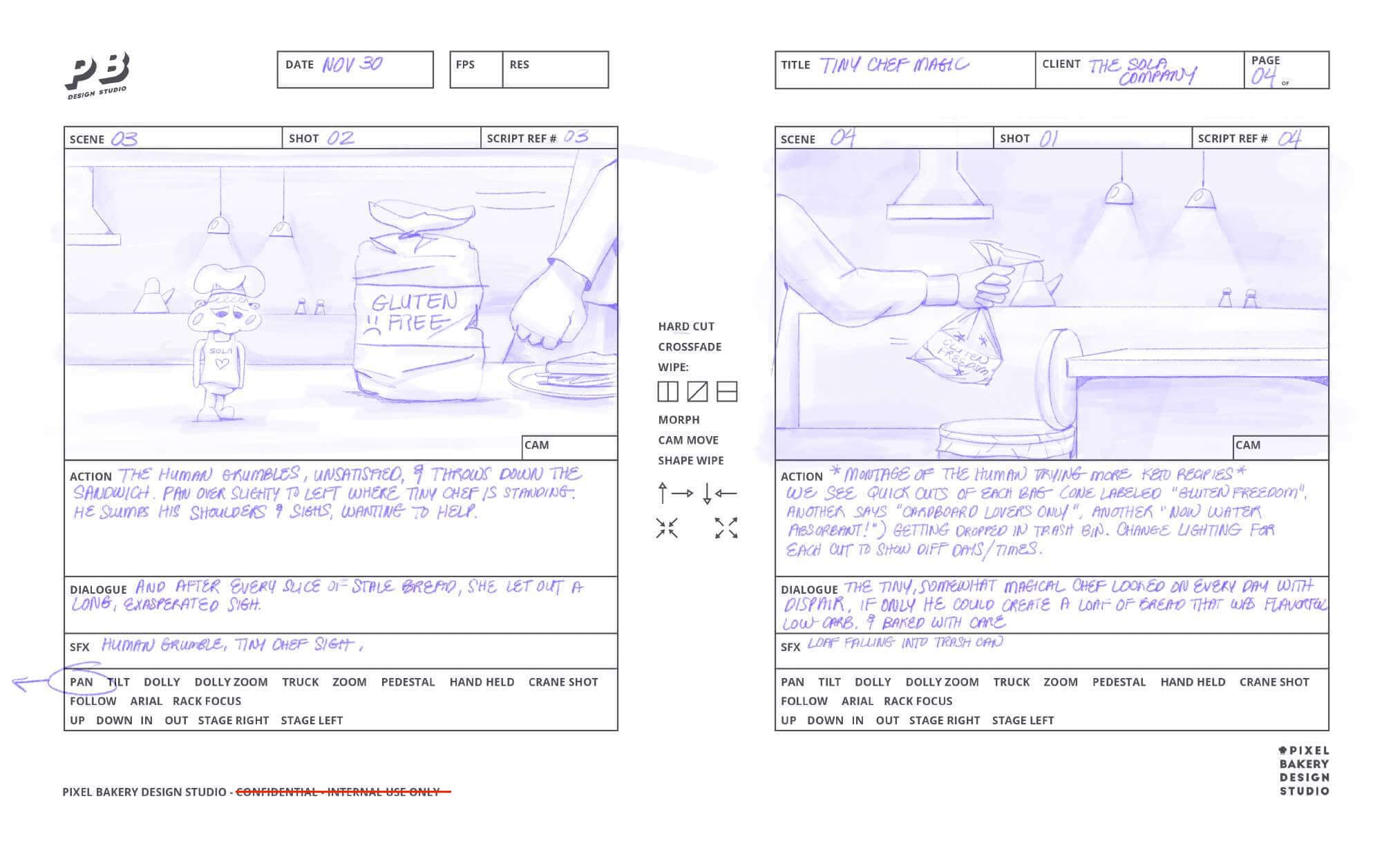 SOLA Tiny Chef Animation Storyboards Slide 04