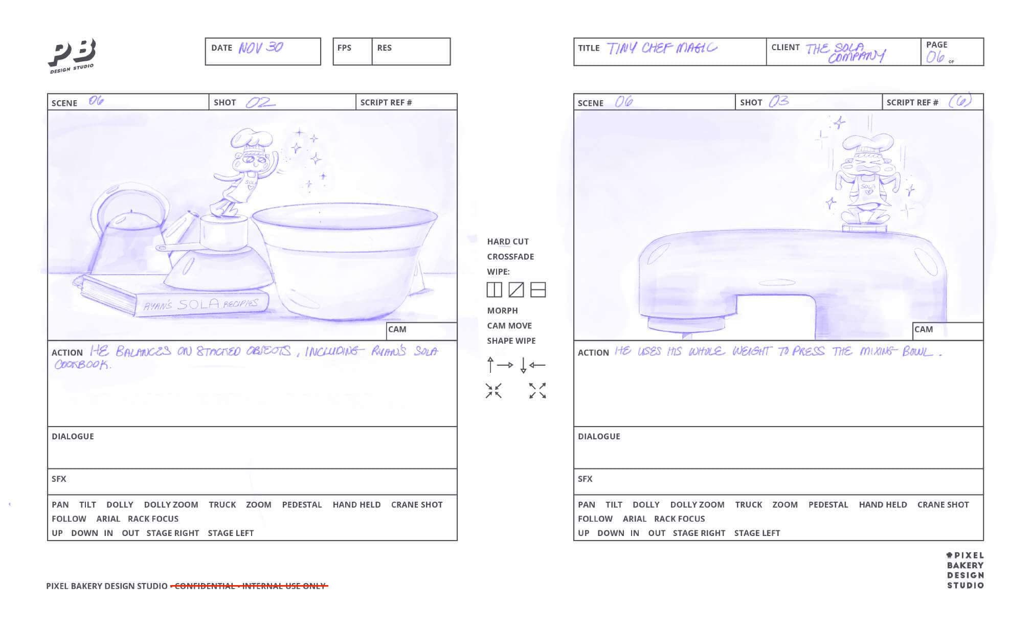 SOLA Tiny Chef Animation Storyboards Slide 06